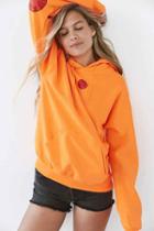 Urban Outfitters Everything Is Fine Hoodie,orange,s