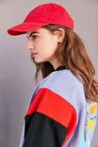 Urban Outfitters Color Wash Baseball Hat,red,one Size