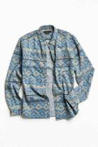 Urban Outfitters Uo Denim Blanket Stripe Button-down Shirt,light Blue,l
