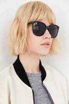 Urban Outfitters Ainsley Square Sunglasses,black,one Size
