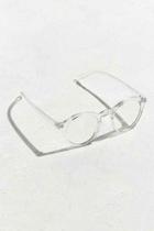 Urban Outfitters Uo Plastic Round Readers,clear,one Size