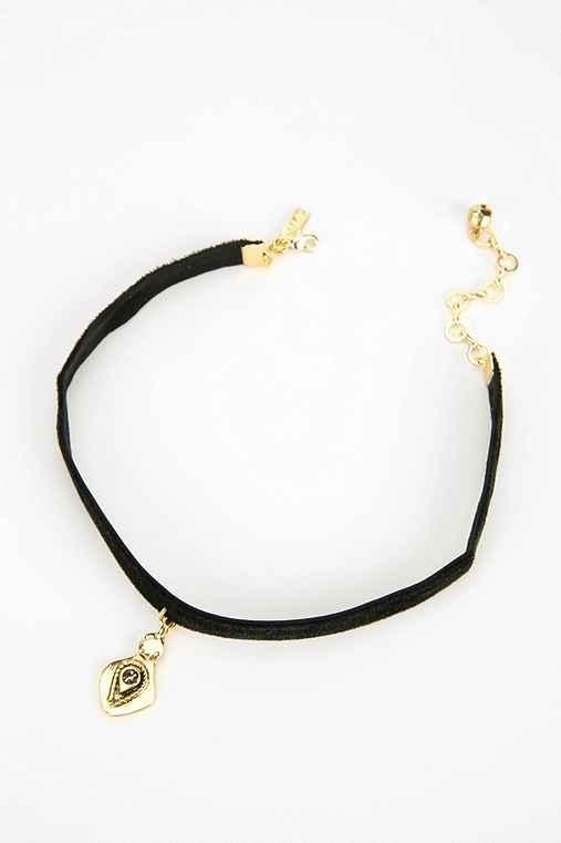 Vanessa Mooney Black Diamond Choker Necklace