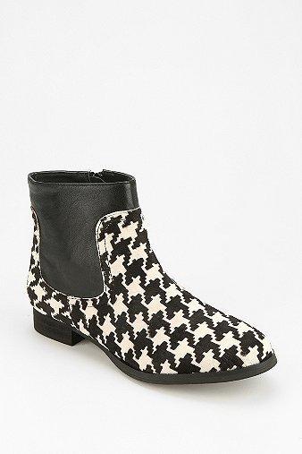 Shellys London Houndstooth Pony Hair Ankle Boot