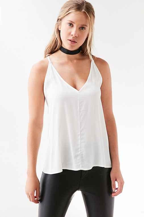 Urban Outfitters Silence + Noise Annabella Strappy Cami,white,m