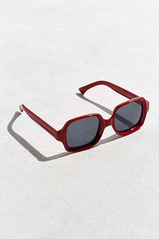 Urban Outfitters Beveled Square Sunglasses,red,one Size