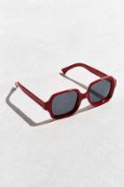 Urban Outfitters Beveled Square Sunglasses,red,one Size