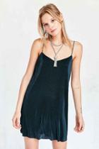Urban Outfitters Kimchi Blue Iridescent Accordion Pleat Mini Slip Dress,teal,l