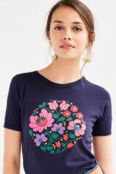 Truly Madly Deeply Floral Motif Tee