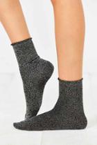 Urban Outfitters Out From Under Sparkle Party Anklet Sock,black,one Size