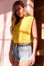 Urban Outfitters Bdg 1985 Drop Armhole Muscle Tank Top,yellow,xs