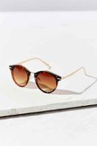 Urban Outfitters Garden State Round Sunglasses,brown,one Size