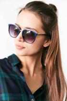 Urban Outfitters Avery Brow Bar Frame Sunglasses,navy,one Size