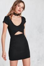 Urban Outfitters Silence + Noise Cutout Short-sleeve Bodycon Mini Dress