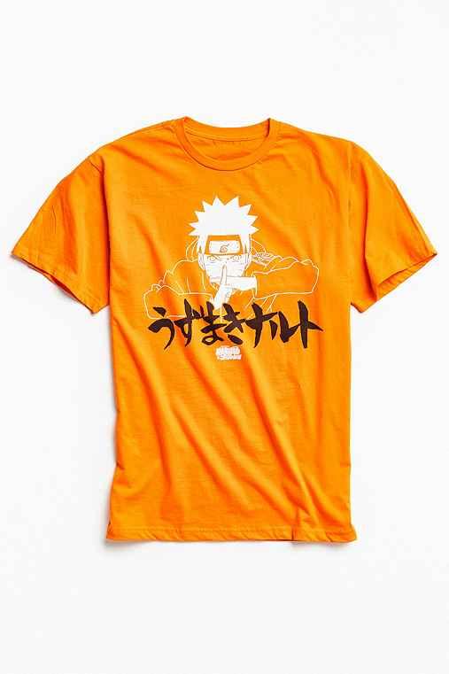 Urban Outfitters Linear Naruto Tee,orange,s