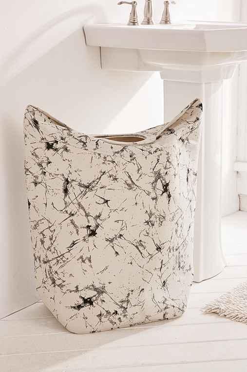 Urban Outfitters Batik Crackle Laundry Hamper,cream,one Size