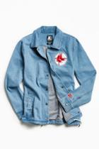 Urban Outfitters Starter X Uo Mlb Boston Denim Coach Jacket