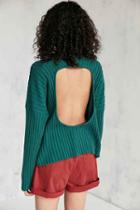 Urban Outfitters Silence + Noise Hunter Cutout Mock Neck Sweater,green,l