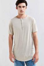 Urban Outfitters Publish Tet Scalloped Henley Tee,cream,s