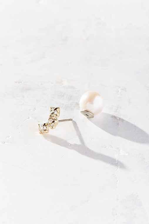 Urban Outfitters Mayu Front/back Rhinestone Post Earring,assorted,one Size