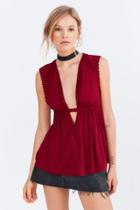 Urban Outfitters Ecote Tory Plunging Babydoll Tank Top