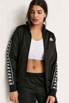 Urban Outfitters Kappa Taped Track Jacket,black,xs