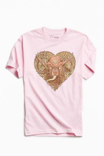 Urban Outfitters Uo Artist Editions Florian Bertmer Demon Heart Tee