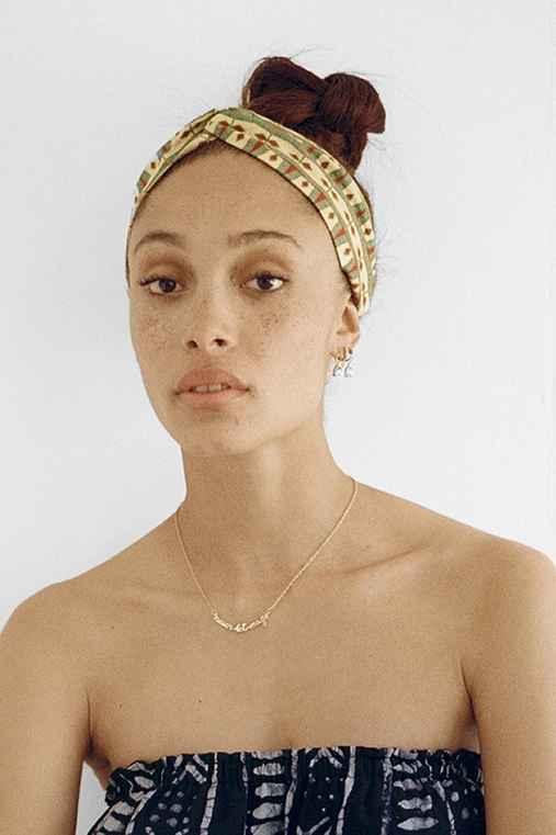 Urban Outfitters Della X Uo Woven Headwrap,yellow,one Size