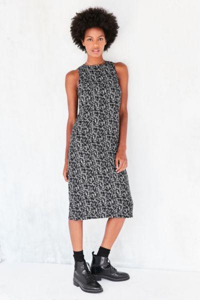 Kensie Face Doodle Crepe Midi Dress