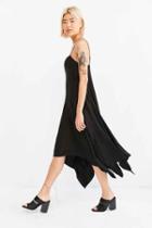 Urban Outfitters Silence + Noise Follow Me Shark Bite Slip Dress,black,s