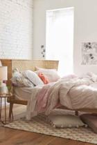 Urban Outfitters Jens Woven Windsor Platform Bed,light Brown,queen