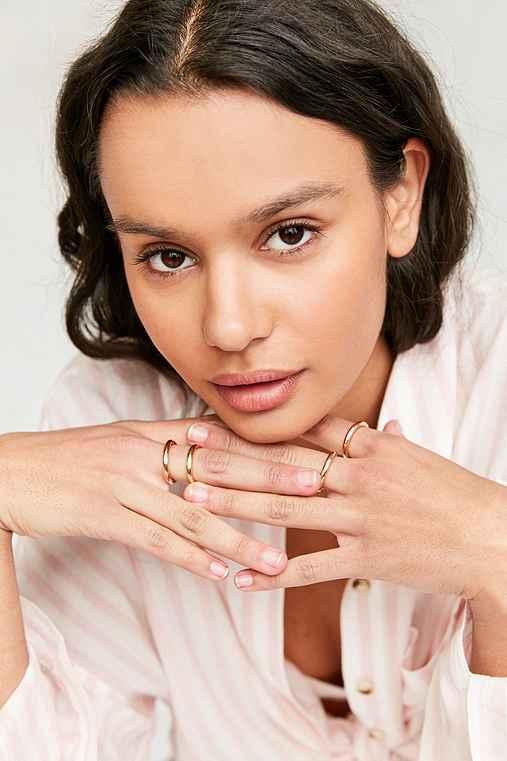 Urban Outfitters Rounded Multi Ring Pack,gold,s/m