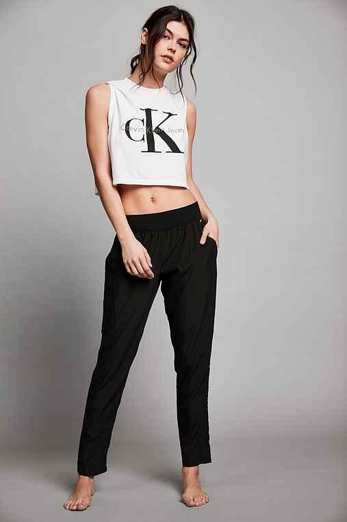 Urban Outfitters Calvin Klein Gloss Pajama Pant,black,s