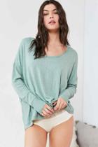 Urban Outfitters Out From Under Ava Cozy Scoop Neck Top,green,s