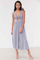 Urban Outfitters Silence + Noise Tori Twisted Cupro Jumpsuit,slate,m