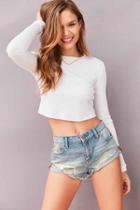 Urban Outfitters Bdg Boyfriend Low-rise Denim Short,light Blue,31
