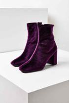 Urban Outfitters Jeffrey Campbell Cienega-lo Velvet Boot,purple,6.5