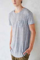 Urban Outfitters Feathers Curved Hem Tee,grey,xl
