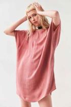 Urban Outfitters Silence + Noise Gauzy Woven Cocoon Dress,mauve,m