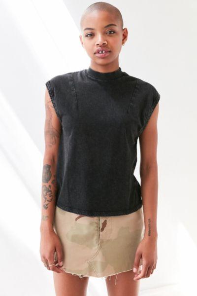 Urban Outfitters Silence + Noise Dyna Mock Neck Muscle Tee