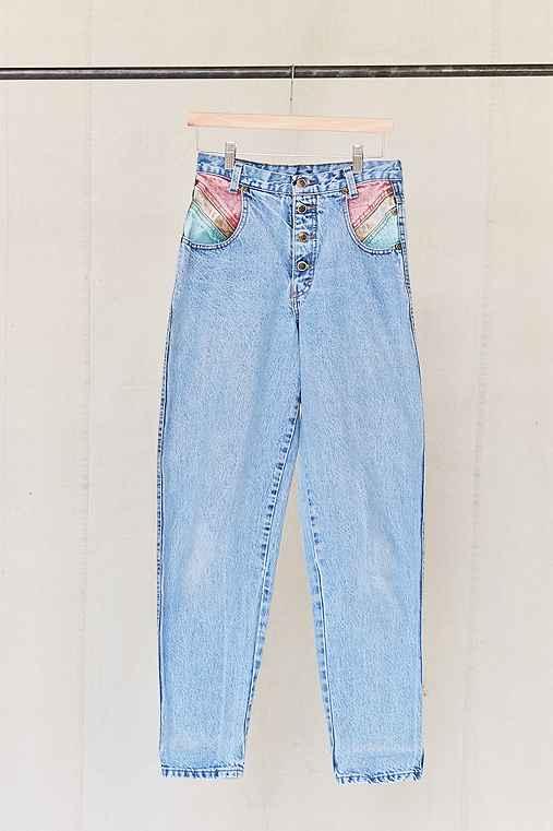Urban Outfitters Vintage '90s Zena Colorblock Jean,assorted,one Size