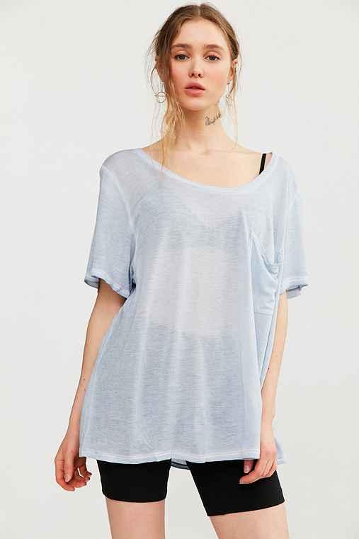 Urban Outfitters Silence + Noise Dorian Oversized Tee,blue,xs