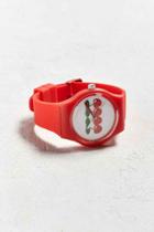 Urban Outfitters Uo Art Watch: Cherries,red,one Size