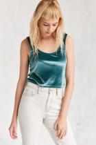 Urban Outfitters Silence + Noise Emily Velvet Cropped Tank Top
