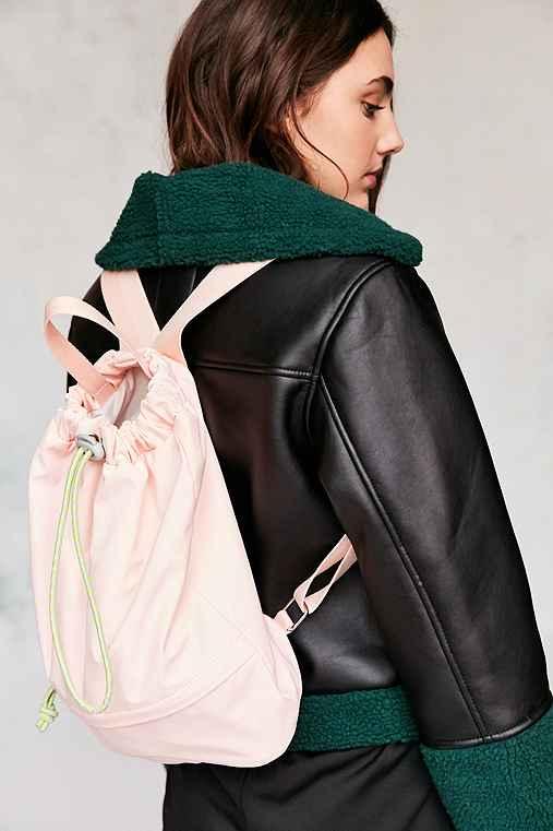 Urban Outfitters Ripstop Drawstring Backpack,pink,one Size