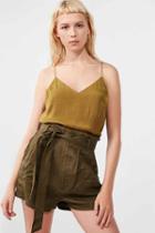 Urban Outfitters Silence + Noise Sky Satin Cami,brown,xs
