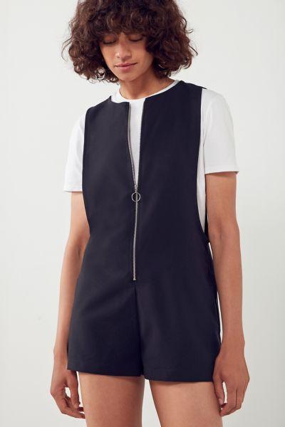 Silence + Noise Sn Low Armhole Zip Romper