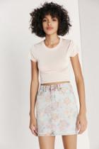 Bdg Floral Print Denim Mini Skirt