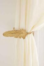 Urban Outfitters Magical Thinking Feather Curtain Tie-back,gold,one Size