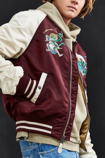 Urban Outfitters Alpha Industries Reversible Ma-1 Souvenir Shinto Jacket