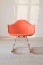 Urban Outfitters Modernica Fiberglass Arm Shell Rocking Chair,orange,one Size
